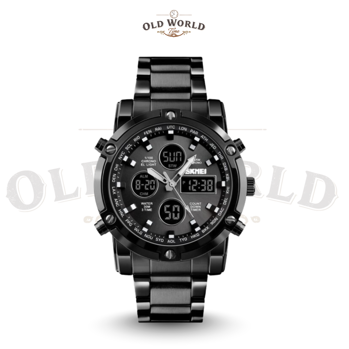 Black Sk-MEI 1389 Analog & Digital