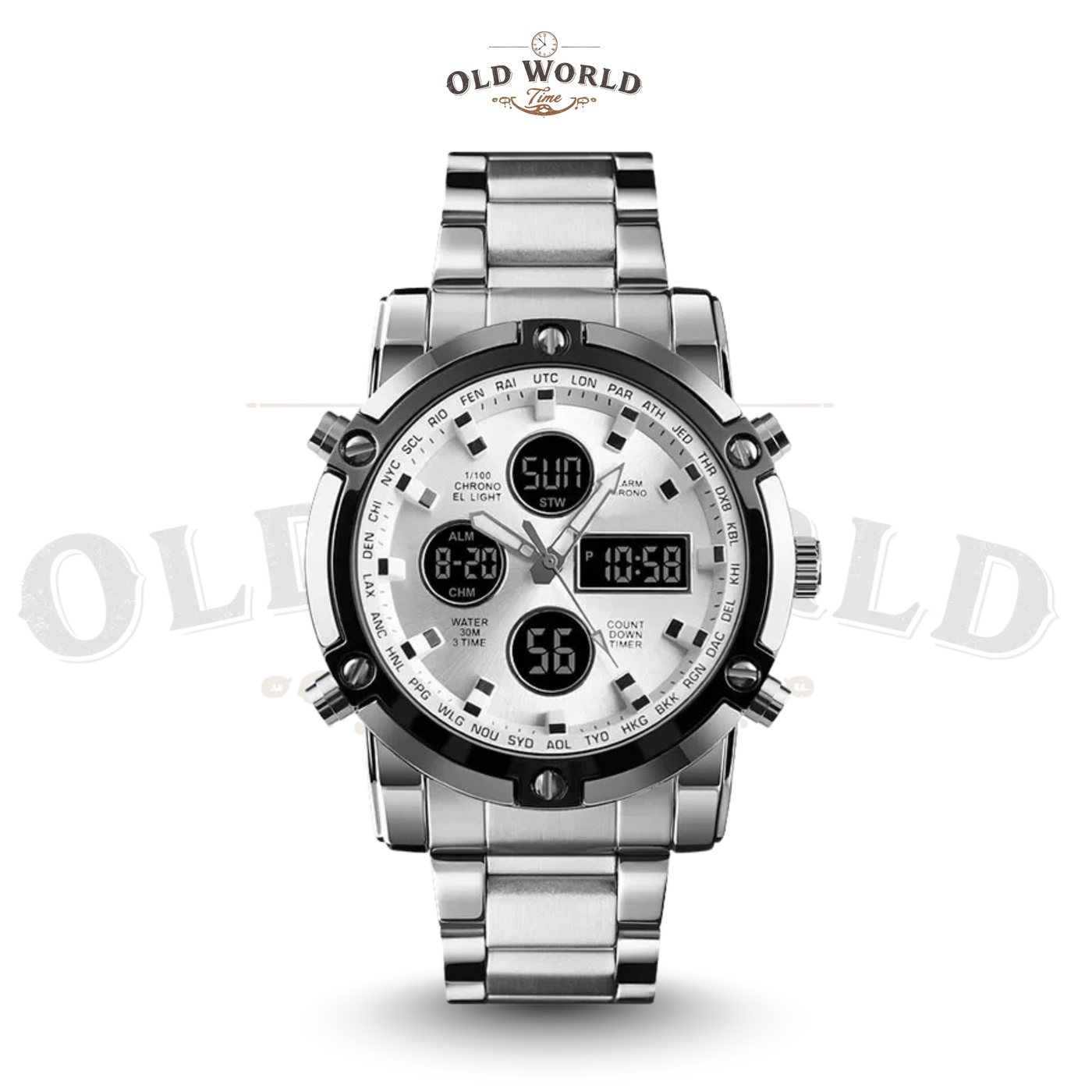 White Sk-mei 1389 Analog & Digital