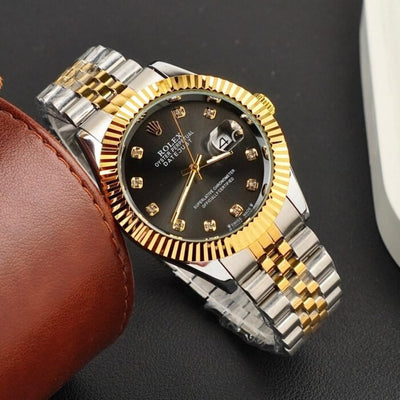 Rlx Two-Tone Black&Gold-Datejust