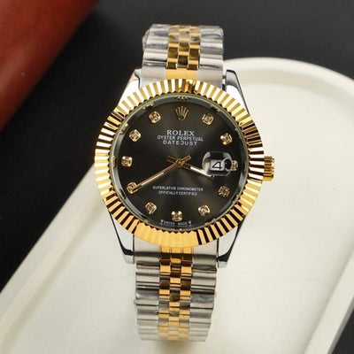 Rlx Two-Tone Black&Gold-Datejust