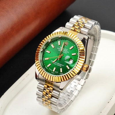 Rlx Two-Tone Green&Gold-Datejust