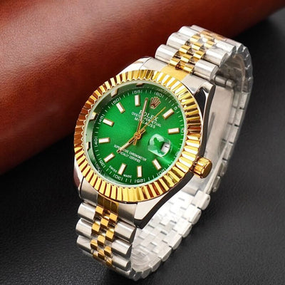Rlx Two-Tone Green&Gold-Datejust