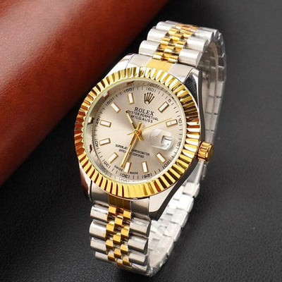 Rlx Two-Tone Beige&Gold-Datejust
