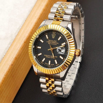 Rlx Two-Tone Black&Gold-Datejust