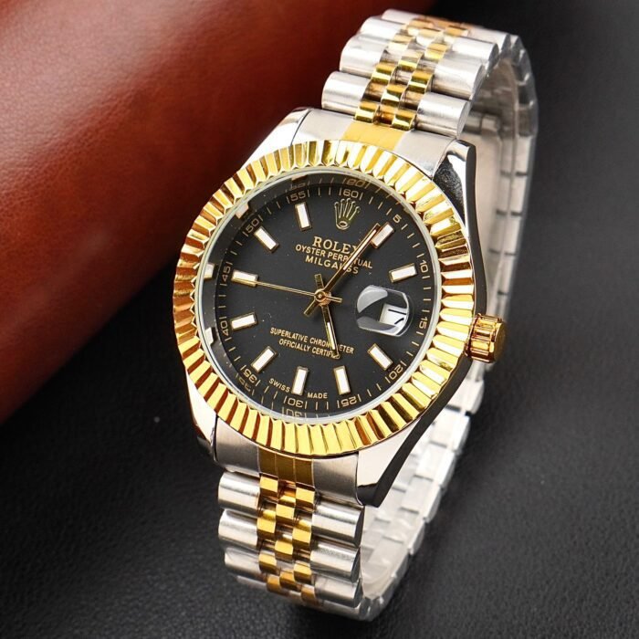 Rlx Two-Tone Black&Gold-Datejust
