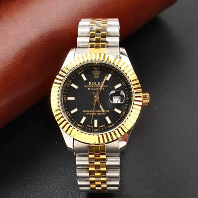 Rlx Two-Tone Black&Gold-Datejust