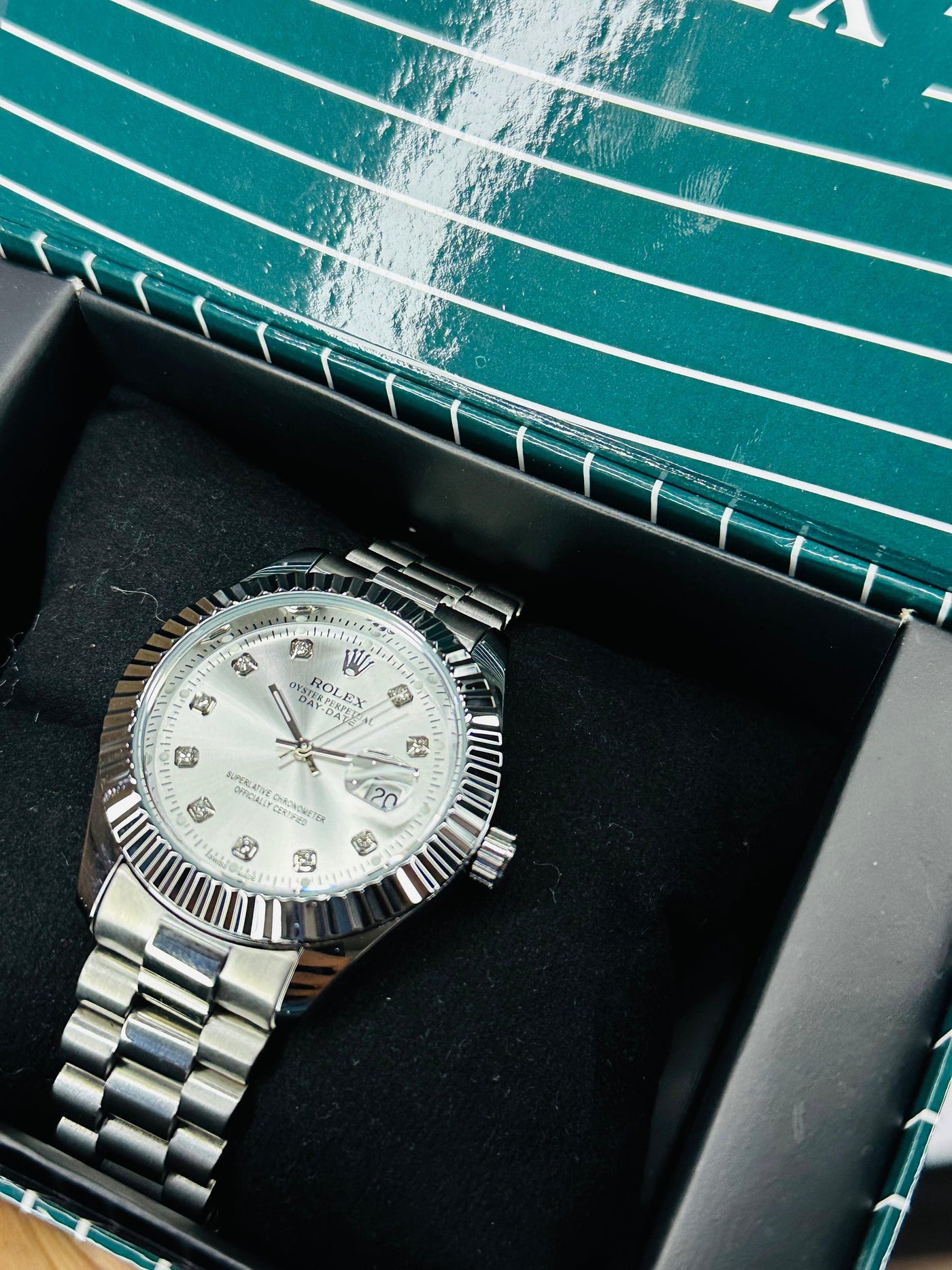 Rlx Silver Oyster Perpetual Day-Date