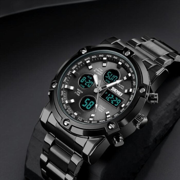 Black Sk-MEI 1389 Analog & Digital