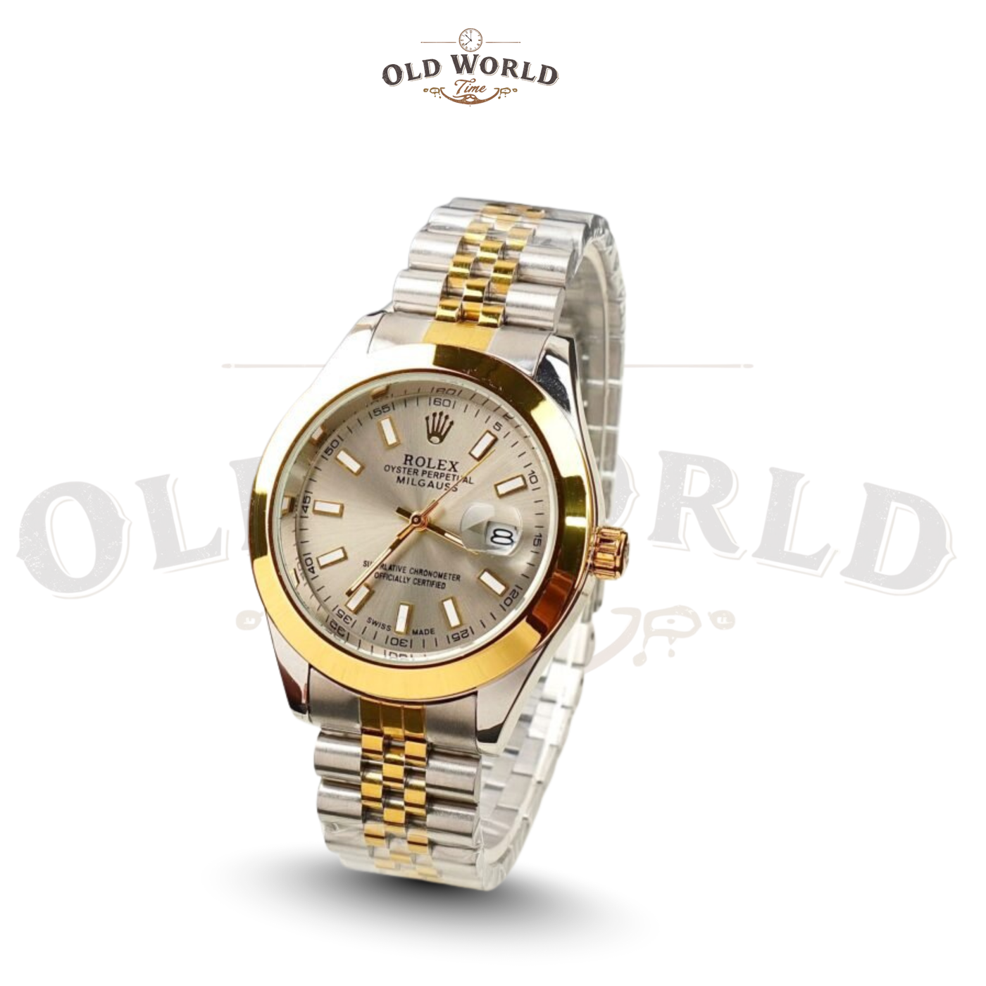Rlx Two-Tone Beige&Gold-Datejust