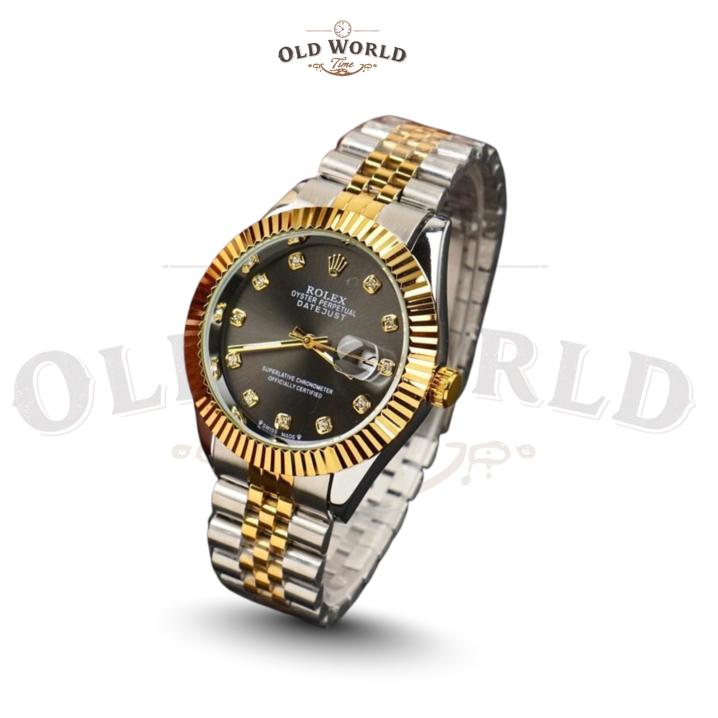 Rlx Two-Tone Black&Gold-Datejust