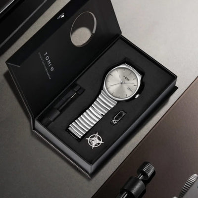 To-mi T-307 Quartz White&Silver