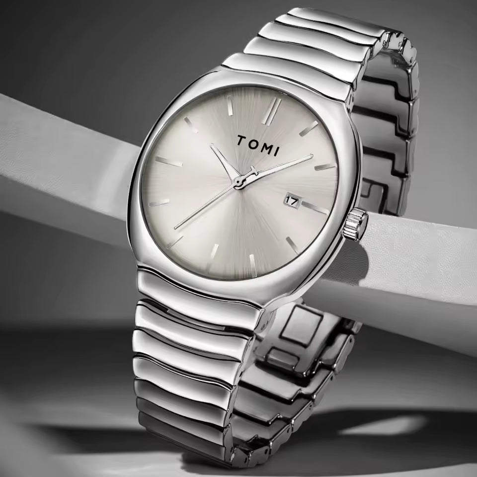 To-mi T-307 Quartz White&Silver