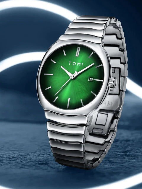 To-mi T-307 Quartz Silver&Green